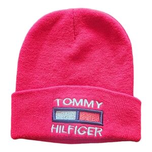 Unisex red Tommy Hilfiger beanie